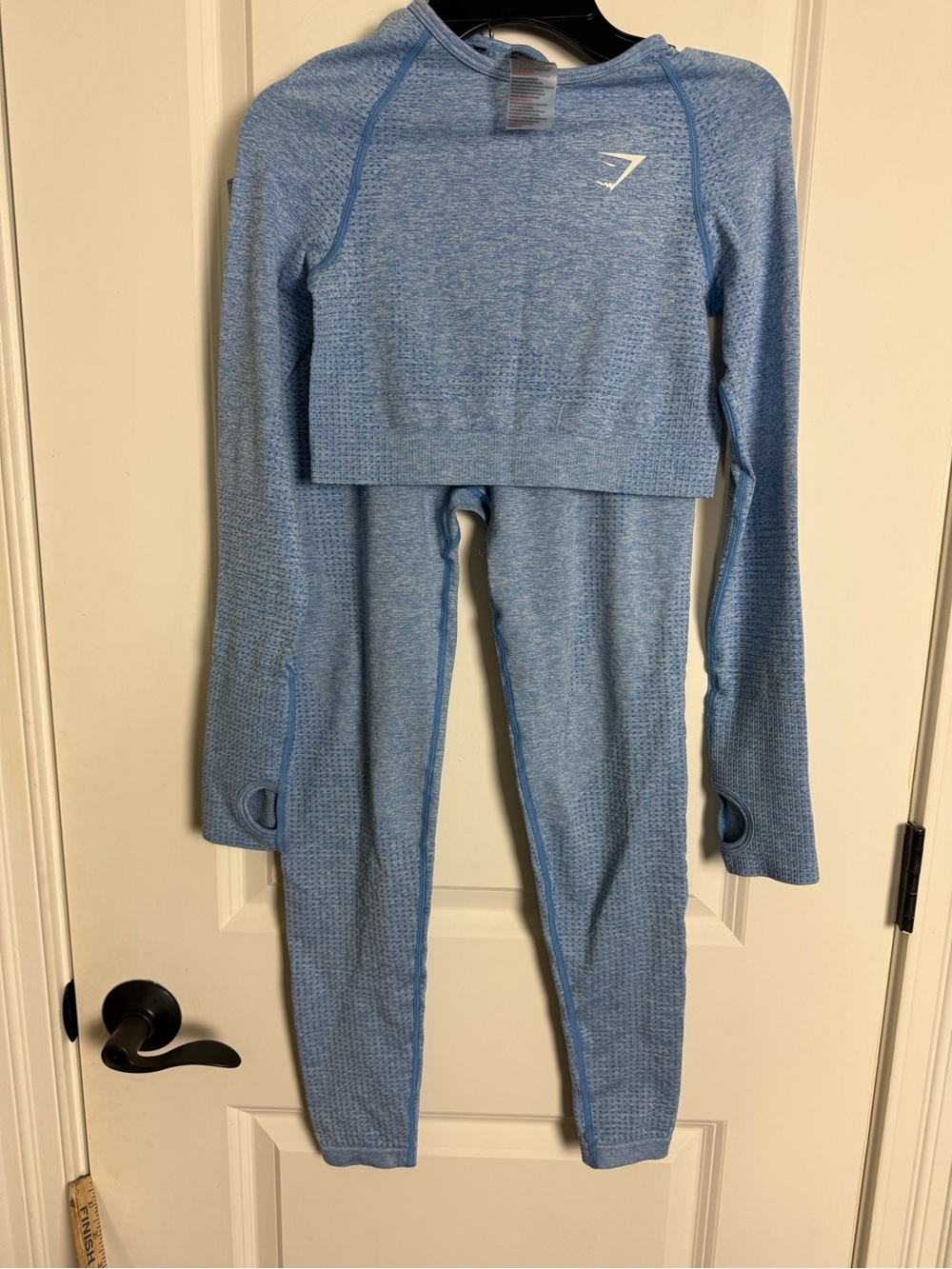 Gymshark Kids Sky Blue Seamless Long-Sleeve Pajama Set